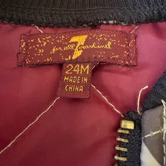 7 For All Mankind Vest 24M Quilted Camouflage Sleeveless Jacket Toddler NWOT - Picture 3 of 5